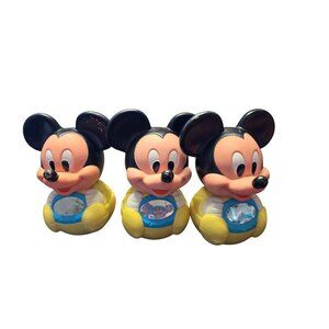 1984 Walt Disney Baby Mickey Mouse Roly-Poly Rattle Toys